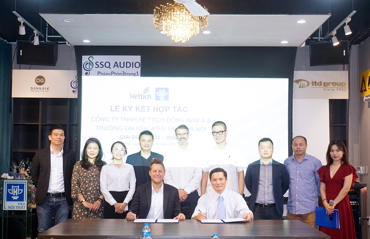Ký kết Thoả thuận hợp tác giữa Trường Đại học Kiến trúc Hà Nội và Công ty TNHH Hettich Đông Nam Á