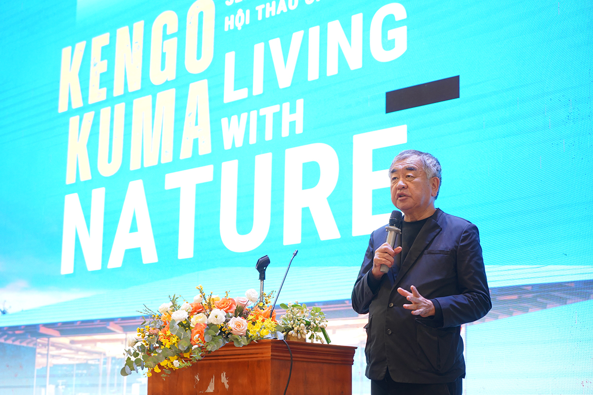 Hơn 500 khán giả tham dự Hội thảo chuyên đề “Living with nature” cùng Đại Kiến trúc sư, Giáo sư Kengo Kuma tại Trường Đại học Kiến trúc Hà Nội