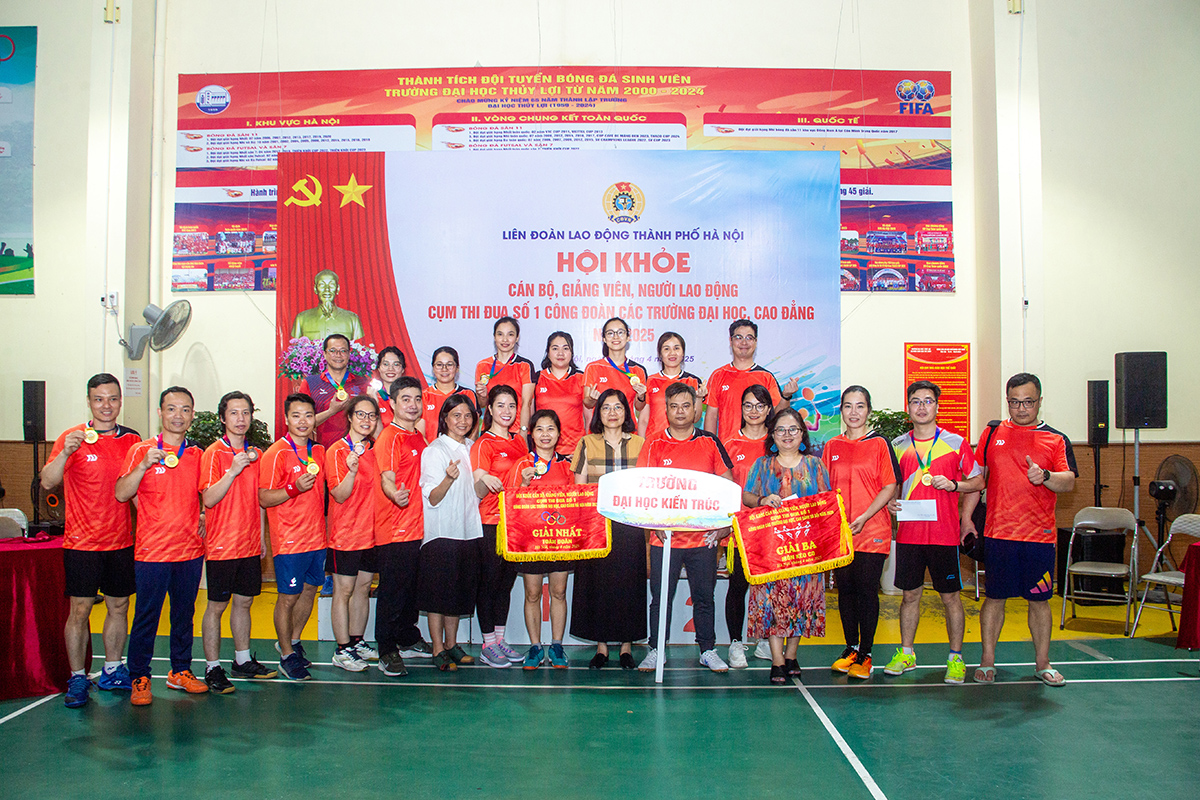 Trường Đại học Kiến trúc Hà Nội xuất sắc giành giải nhất toàn đoàn hội khỏe Cụm thi đua số 1 Khối các trường Đại học, Cao đẳng thành phố Hà Nội