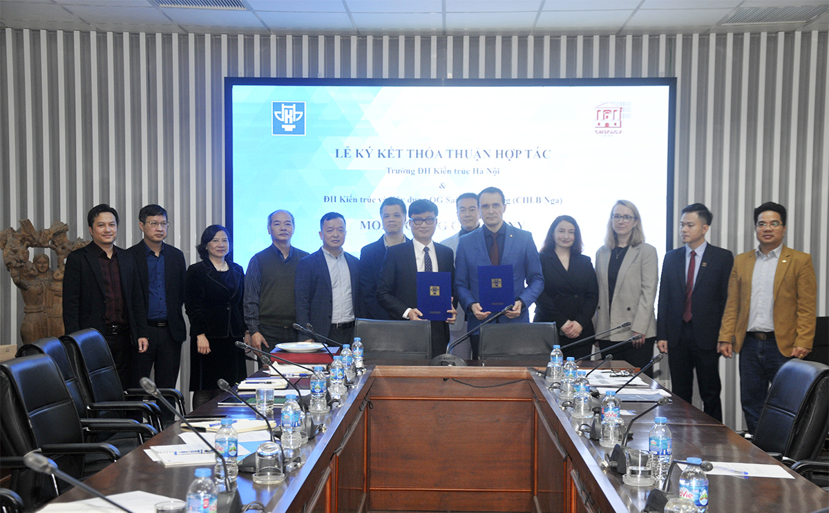 Trường Đại học Kiến trúc Hà Nội thúc đẩy quan hệ hợp tác với Trường Đại học Kiến trúc và Xây dựng Quốc gia Saint Petersburg, Cộng hòa Liên bang Nga